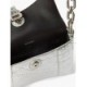 BALENCIAGA SILVER DOWNTOWN XS CROCODILE-EFFECT LEATHER SHOULDER BAG  BALENCIAGA  MATCHESFASHION US (25*16*6cm)