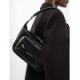 BALENCIAGA BLACK RAVER MEDIUM CREASED-LEATHER SHOULDER BAG  BALENCIAGA  MATCHESFASHION US (30*18*7.5cm)