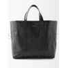 BALENCIAGA BLACK BARBES M CRINKLED-LEATHER TOTE BAG  BALENCIAGA  MATCHESFASHION US (40.8*29.2*13.9cm)