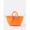 BALENCIAGA ORANGE BISTRO XS WOVEN FAUX-LEATHER BASKET BAG  BALENCIAGA  MATCHESFASHION US (37*20*13cm)