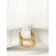 BALENCIAGA WHITE HOURGLASS MINI CROCODILE-EFFECT CROSS-BODY BAG  BALENCIAGA  MATCHESFASHION US (12*8*4.6cm)