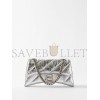 BALENCIAGA SILVER CRUSH S QUILTED CREASED-LEATHER SHOULDER BAG  BALENCIAGA  MATCHESFASHION US (25.4*14.9*10cm)