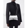 BALENCIAGA SILVER CRUSH S QUILTED CREASED-LEATHER SHOULDER BAG  BALENCIAGA  MATCHESFASHION US (25.4*14.9*10cm)