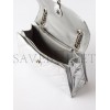 BALENCIAGA SILVER CRUSH S QUILTED CREASED-LEATHER SHOULDER BAG  BALENCIAGA  MATCHESFASHION US (25.4*14.9*10cm)