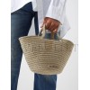 BALENCIAGA NEUTRAL IBIZA WOVEN BASKET BAG  BALENCIAGA  MATCHESFASHION US (32*20.5*14cm)