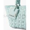 BALENCIAGA GREEN BISTRO XS WOVEN FAUX-LEATHER BASKET BAG  BALENCIAGA  MATCHESFASHION US (22*20*12.5cm)