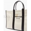 BALENCIAGA NEUTRAL NEO L LEATHER-TRIM CANVAS TOTE BAG  BALENCIAGA  MATCHESFASHION US (48.2*32*16cm)