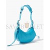 BALENCIAGA BLUE CAGOLE XS CROC-EFFECT LEATHER SHOULDER BAG  BALENCIAGA  MATCHESFASHION US (25*12*6cm)