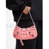 BALENCIAGA PINK LE CAGOLE MINI CROC-EFFECT LEATHER SHOULDER BAG  BALENCIAGA  MATCHESFASHION US (20*10*3.5cm)