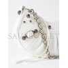 BALENCIAGA WHITE LE CAGOLE XS STUDDED LEATHER SHOULDER BAG  BALENCIAGA  MATCHESFASHION US (25.6*11.4*7.3cm)