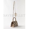 BALENCIAGA BEIGE HOURGLASS S LOGO-PRINT CANVAS BAG  BALENCIAGA  MATCHESFASHION US (22.8*16.5*10cm)