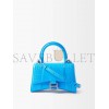 BALENCIAGA BLUE HOURGLASS XS CROCODILE-EFFECT LEATHER BAG  BALENCIAGA  MATCHESFASHION US (19.5*12*5cm)