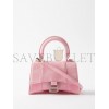 BALENCIAGA PINK HOURGLASS XS LOGO-PRINT DENIM CROSS-BODY BAG  BALENCIAGA  MATCHESFASHION US (19*12.1*8.1cm)