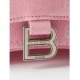 BALENCIAGA PINK HOURGLASS XS LOGO-PRINT DENIM CROSS-BODY BAG  BALENCIAGA  MATCHESFASHION US (19*12.1*8.1cm)