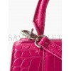 BALENCIAGA PINK HOURGLASS XS CROCODILE-EFFECT LEATHER BAG  BALENCIAGA  MATCHESFASHION US (19.5*12*5cm)