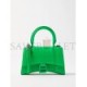 BALENCIAGA GREEN HOURGLASS XS CROC-EFFECT LEATHER CROSS-BODY BAG  BALENCIAGA  MATCHESFASHION US (19*12.1*7.6cm)