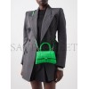 BALENCIAGA GREEN HOURGLASS XS CROC-EFFECT LEATHER CROSS-BODY BAG  BALENCIAGA  MATCHESFASHION US (19*12.1*7.6cm)