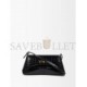 BALENCIAGA BLACK BB-PLAQUE CROCODILE-EFFECT LEATHER SHOULDER BAG  BALENCIAGA  MATCHESFASHION US (19*12.1*7.6cm)