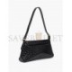 BALENCIAGA BLACK BB-PLAQUE CROCODILE-EFFECT LEATHER SHOULDER BAG  BALENCIAGA  MATCHESFASHION US (19*12.1*7.6cm)