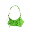 BALENCIAGA GREEN LE CAGOLE XS CROC-EFFECT LEATHER SHOULDER BAG  BALENCIAGA  MATCHESFASHION US (25*15.2*6cm)