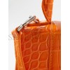 BALENCIAGA ORANGE HOURGLASS S CROCODILE-EFFECT LEATHER BAG  BALENCIAGA  MATCHESFASHION US (22.5*14*10cm)