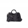 BALENCIAGA BLACK NEO CAGOLE CITY BB-LOGO DENIM SHOULDER BAG  BALENCIAGA  MATCHESFASHION US (39*25*18cm)