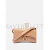 BALENCIAGA NEUTRAL DOWNTOWN XS CROCODILE-EFFECT LEATHER BAG  BALENCIAGA  MATCHESFASHION US (25.9*16.5*7.1cm)