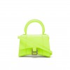 BALENCIAGA YELLOW HOURGLASS MINI CROCODILE-EFFECT LEATHER BAG  BALENCIAGA  MATCHESFASHION US (12*8.5*4.3cm)