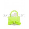 BALENCIAGA YELLOW HOURGLASS MINI CROCODILE-EFFECT LEATHER BAG  BALENCIAGA  MATCHESFASHION US (12*8.5*4.3cm)