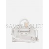 BALENCIAGA WHITE NEO CLASSIC CITY CROCODILE-EFFECT LEATHER BAG  BALENCIAGA  MATCHESFASHION US (22*14*9cm)