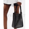 BALENCIAGA BLACK TOOL S CROCODILE-EFFECT LEATHER SHOULDER BAG  BALENCIAGA  MATCHESFASHION US (30.7*30.4*11.4cm)