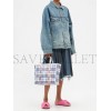 BALENCIAGA PRINT BARBES CHECKED EMBOSSED-LEATHER TOTE BAG  BALENCIAGA  MATCHESFASHION US (38.1*28*14cm)