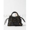 BALENCIAGA BLACK NEO CLASSIC MINI STUDDED LEATHER BAG  BALENCIAGA  MATCHESFASHION US (38.1*28*14cm)