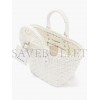 BALENCIAGA WHITE BISTROT XS  BRAIDED PVC TOTE BAG  BALENCIAGA  MATCHESFASHION US (34.4*19*-12cm)