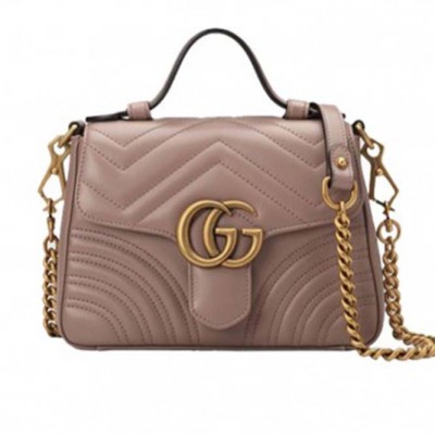 GUCCI MARMONT MINI TOP HANDLE BAG  547260 DTDIT 5729  (21*15.5*8cm)