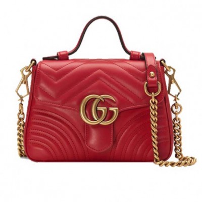 GUCCI MARMONT MINI TOP HANDLE BAG  547260 DTDIT 6433 (21*15.5*8cm)