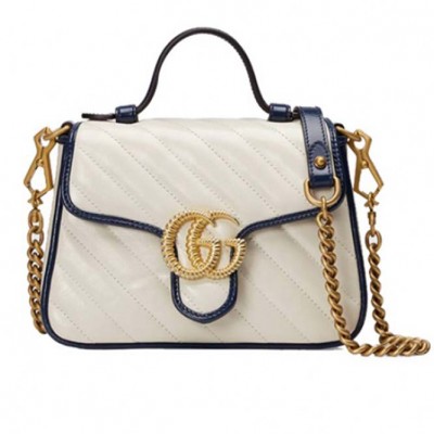 GUCCI MARMONT MINI TOP HANDLE BAG 583571 0OLFX 9085 (21*15.5*8cm)