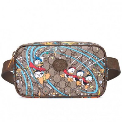 GUCCI DISNEY X DONALD DUCK PRINT BELT BAG 602695 2O4AT 8679 (24*14*5.5cm)