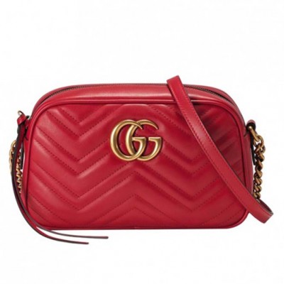 GUCCI MARMONT MINI MATELASSÉ SHOULDER BAG 448065 DTD1T 6433 (18*12*6cm)