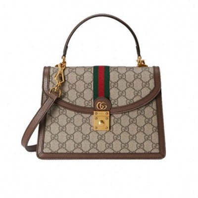 GUCCI OPHIDIA SMALL TOP HANDLE BAG WITH WEB 651055 96IWX 8745 (25*17.5*7cm)