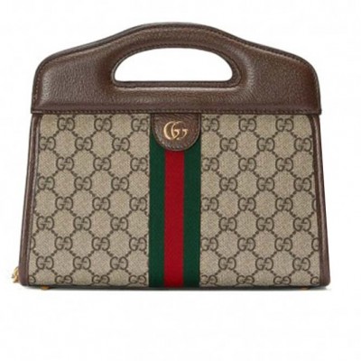 GUCCI OPHIDIA SMALL TOTE WITH WEB 693724 96IWO 8745 (25.5*19*10cm)