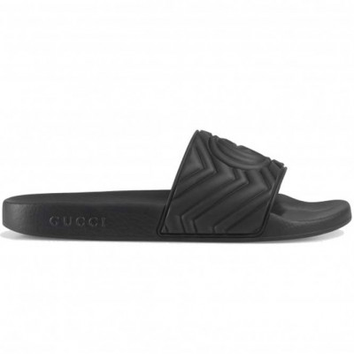 GUCCI MEN'S MATELASSÉ RUBBER SLIDE 601041 JD600 1000