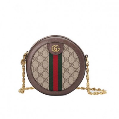 GUCCI OPHIDIA MINI ROUND SHOULDER BAG 550618 96I3B 8745 (18*18*4.5cm)