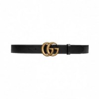 GUCCI LEATHER BELT WITH DOUBLE G BUCKLE ‎414516 AP00T 1000