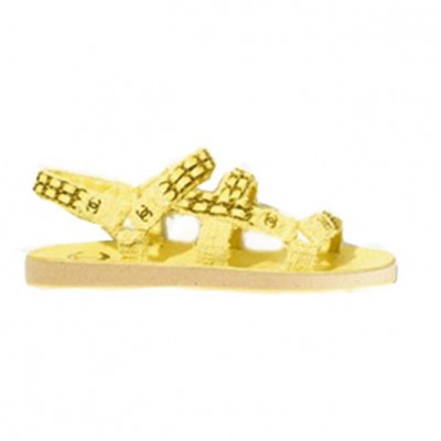 CHANEL  SANDALS 		COTTON TWEED			YELLOW  G33800 X56550 0N550