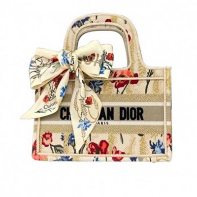 DIOR HIBISCUS BOOK TOTE MINI S5475Z (22.5cm*24cm*8cm)