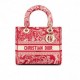 DIOR MEDIUM LADY D-LITE BAG M0565ORGO_M929 (24cm*20cm*11cm)