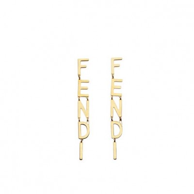 FENDI SIGNATURE EARRINGS GOLD-COLORED EARRINGS 8AH031B08F1CHL