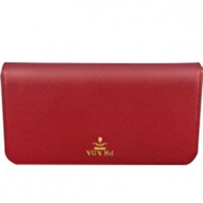 PRADA SAFFIANO LEATHER WALLET-WATERMELON