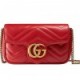 GUCCI MARMONT MATELASSE LEATHER SUPER MINI BAG 476433 DSVRT 6433 (19.5*10.2*5.1cm)